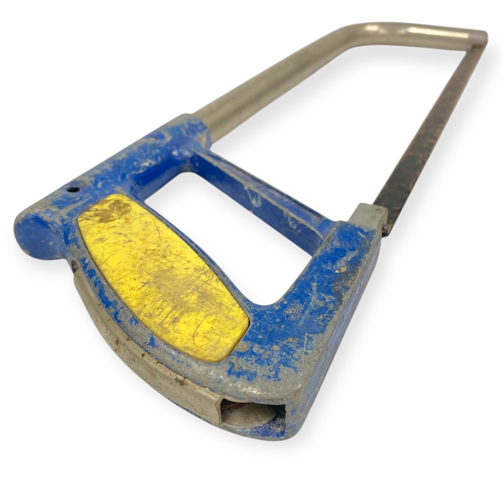 Vintage Malco HS-65 Hacksaw, Blue and Yellow Handle