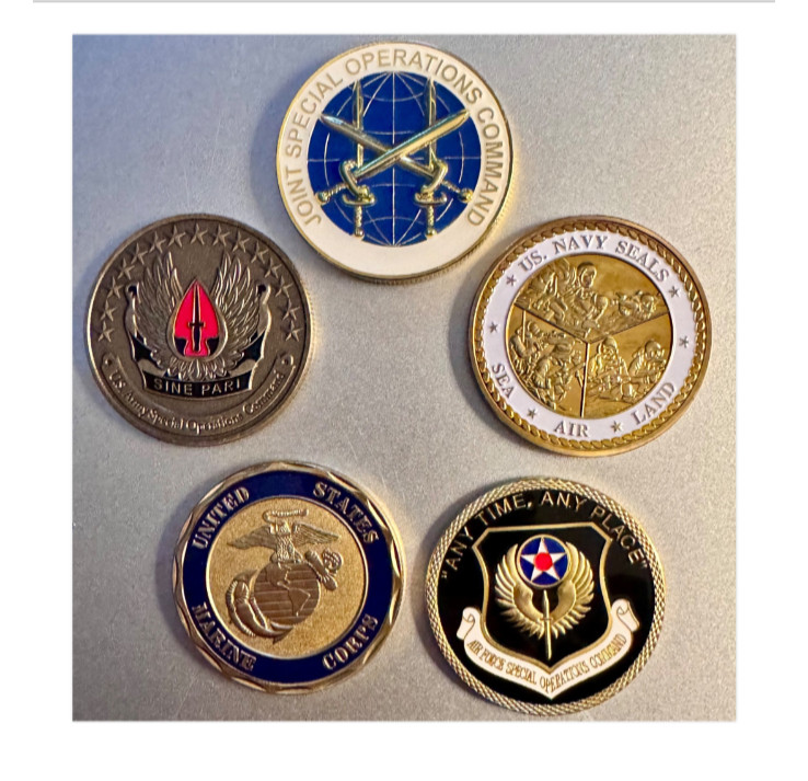 United States Special Operations Command Challenge coin set