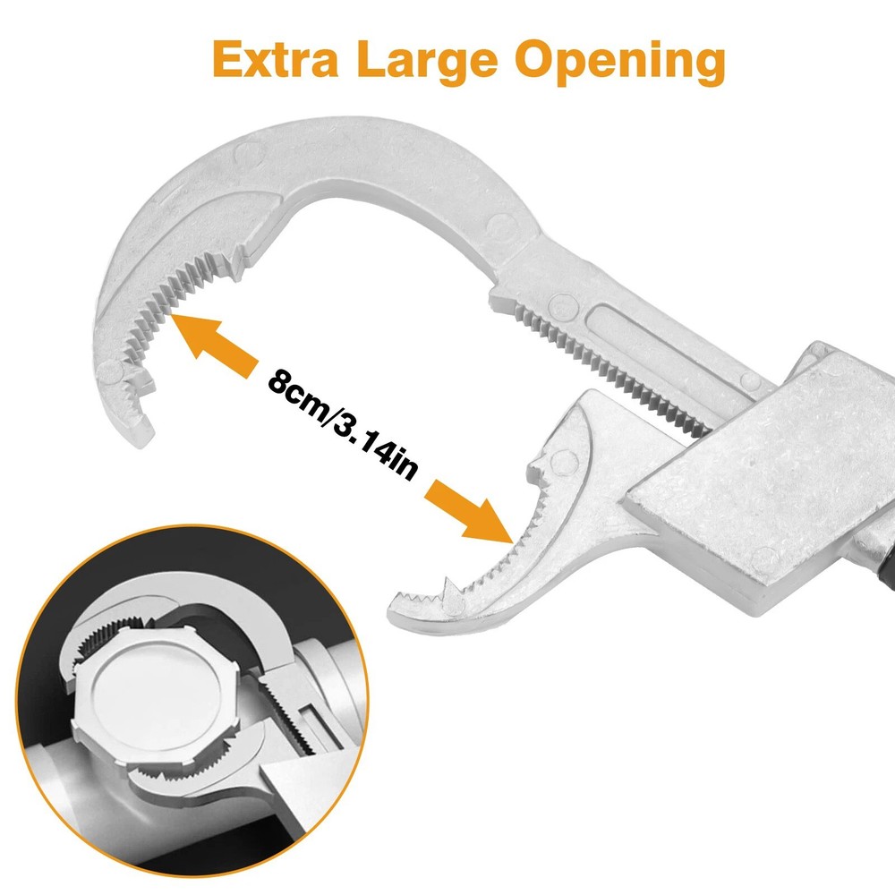 Multi-Function Adjustable Basin Wrench 27-80mm Range For Faucet Shower Repair