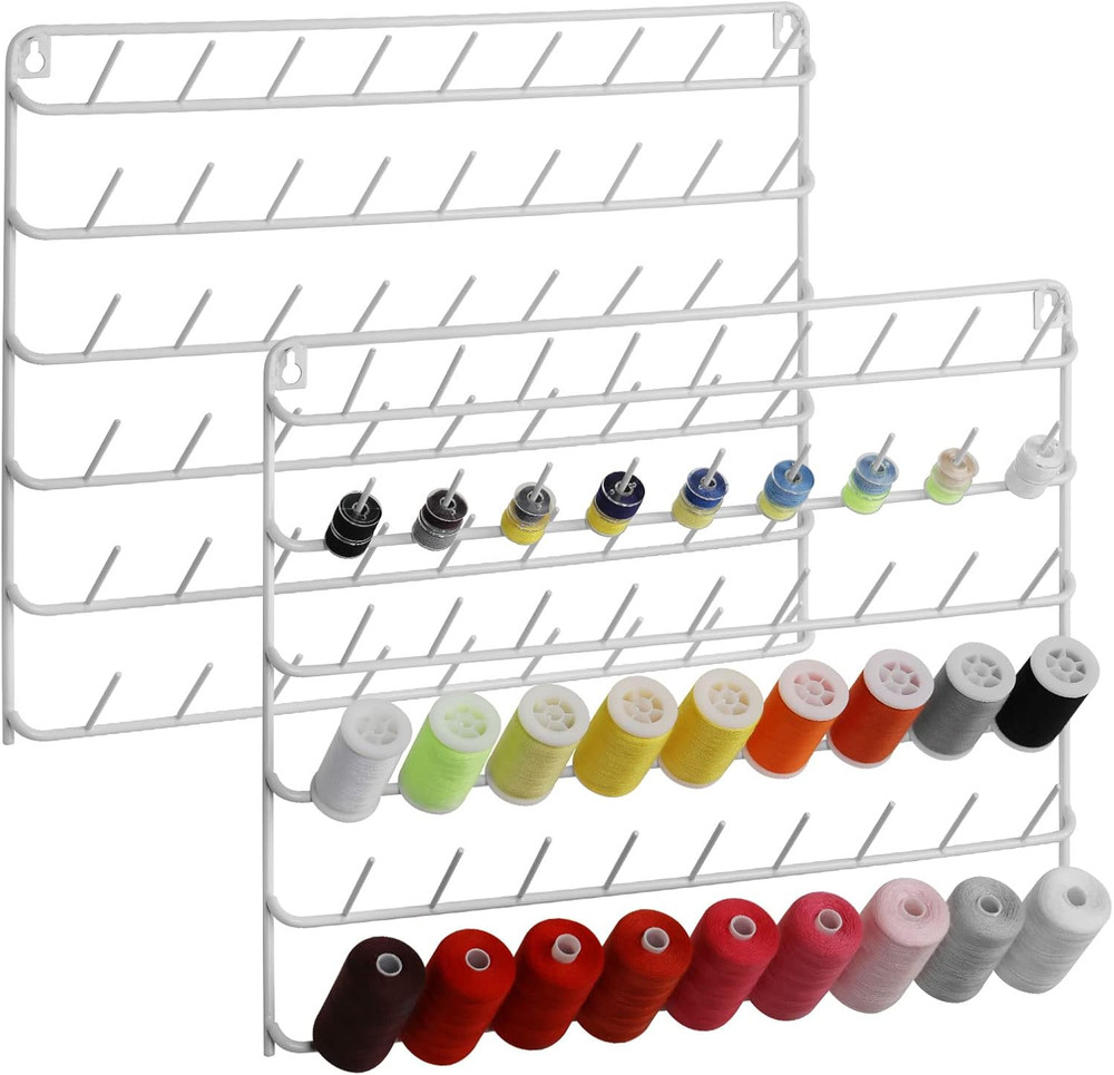 Thread Holder Wall Mount 54 Spools Sewing Thread Rack Embroidery Thread Organize
