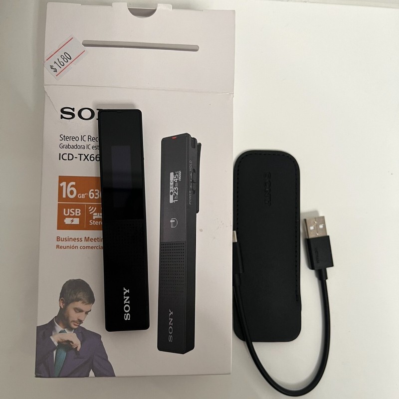 Sony ICD-TX660 Digital Voice Recorder 16GB - Ultra Slim USB Direct Dictation
