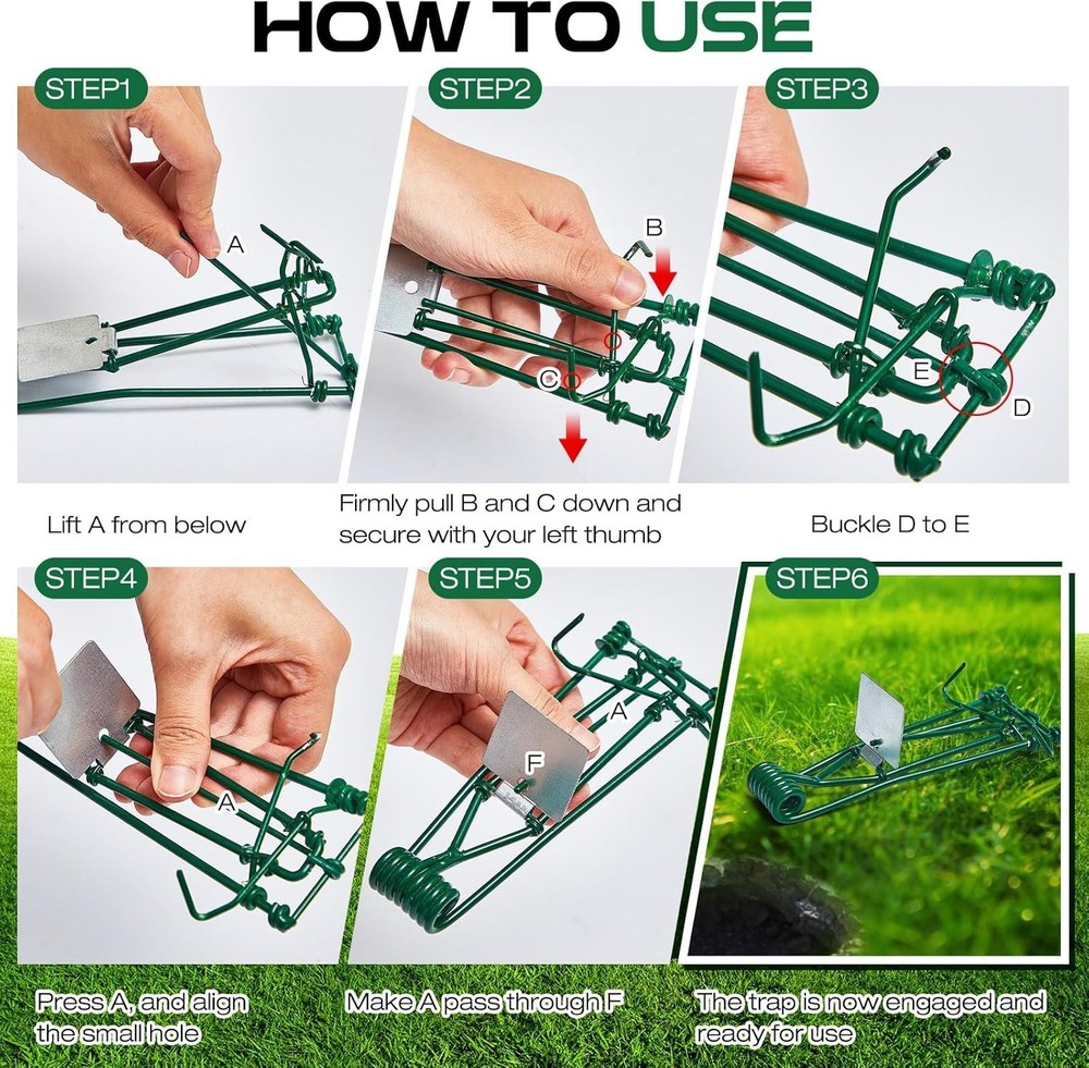 24 Pcs Outdoor Gopher Trap Easy Set Mole Trap Weather Resistant Gopher Killer