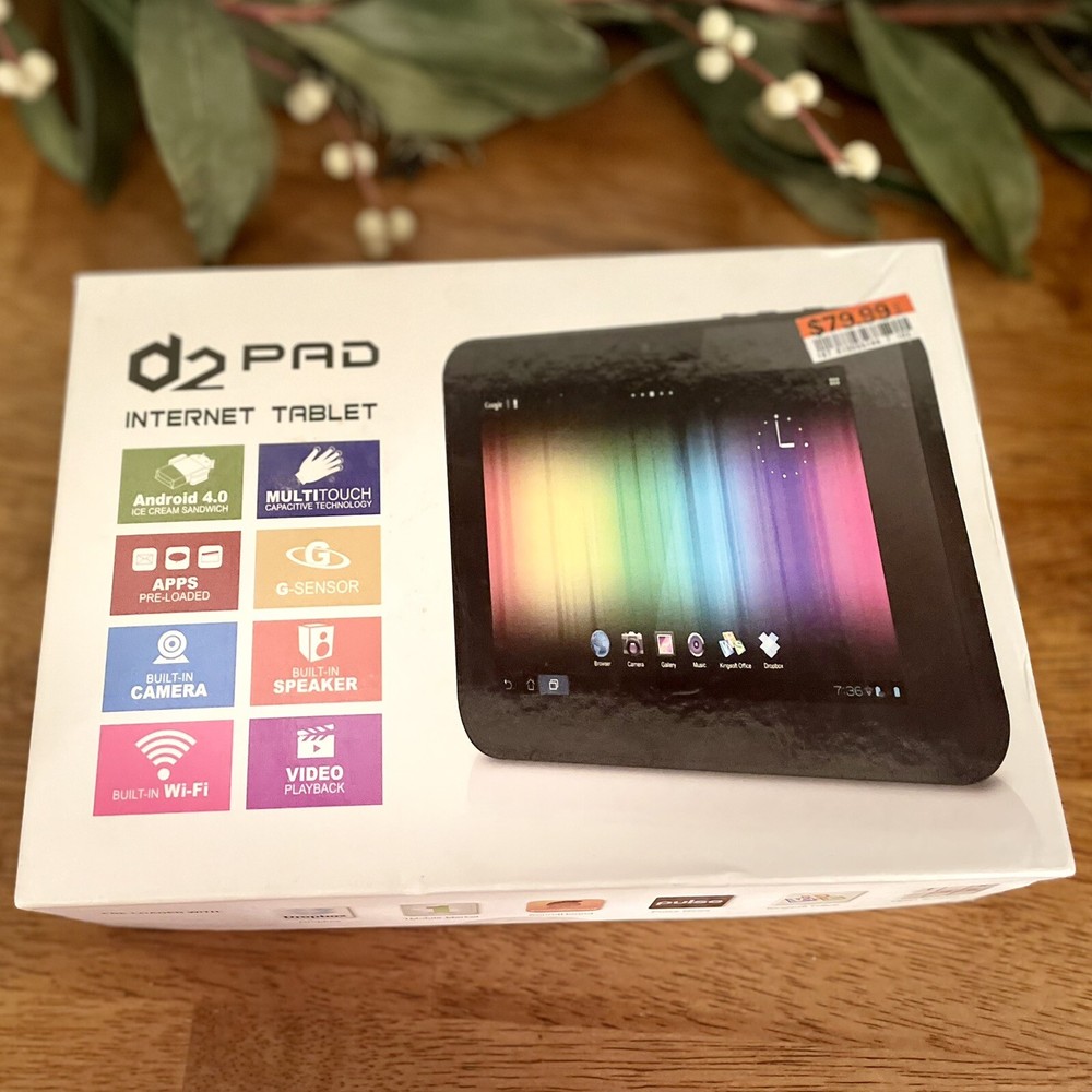 D2 Pad Internet Tablet DII White 7" Android 4.0 Built In Front Camera Pre Loaded