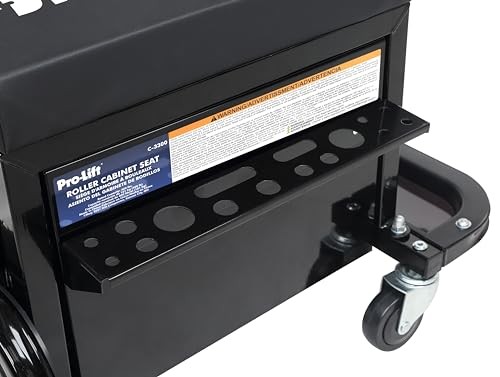 Mechanic Roller Seat with Tool Box - 3-Drawer Rolling Tool Chest Stool with