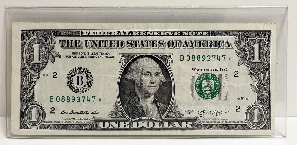 $1 2013 B Duplicate FW Star Note B08893747
