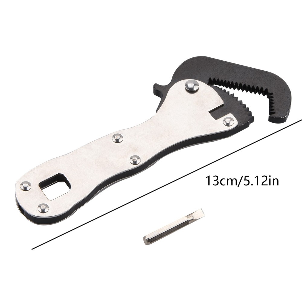 Ergonomic Handle Micro Self-Adjusting Wrench Stainless Steel Compact Hand Tool