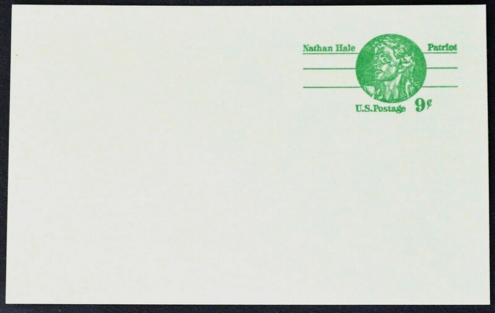 1977 US Sc. #UX72 postal card, 9 cent, mint, sharp corners, excellent condition