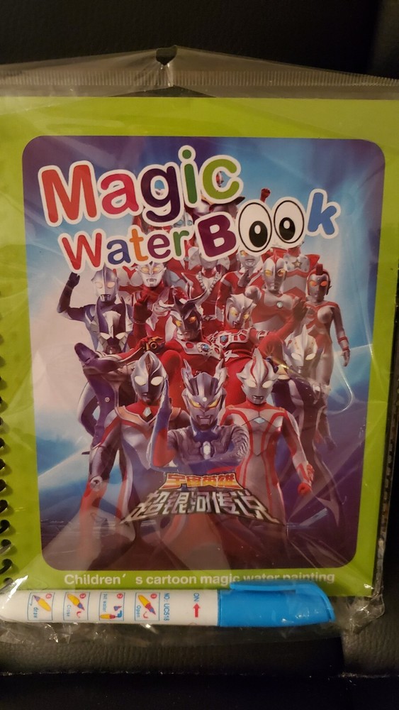 Magic Water Drawing Coloring Book with water drawing pen