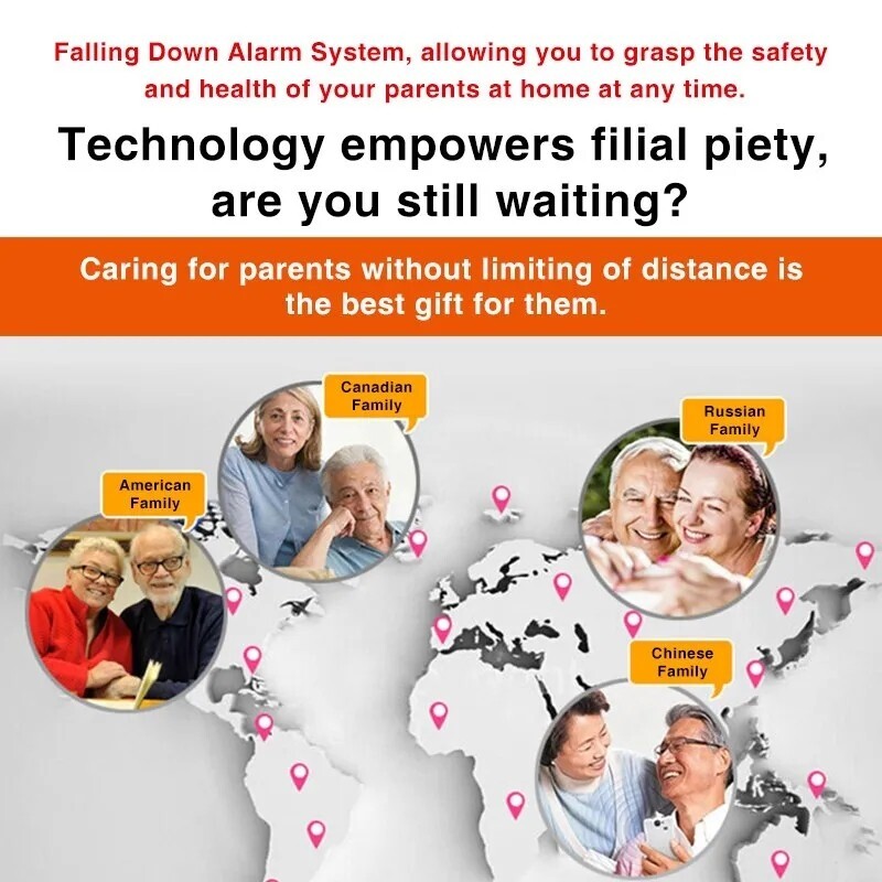 Wi-Fi Panic Button For Elderly Senior Enegency Fall Alert Devics SOS life Alarn