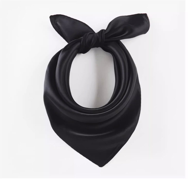 100% Pure Silk Solid Color Square Scarf Silk Hair Scarf 53cm/21'' Neck Scarf
