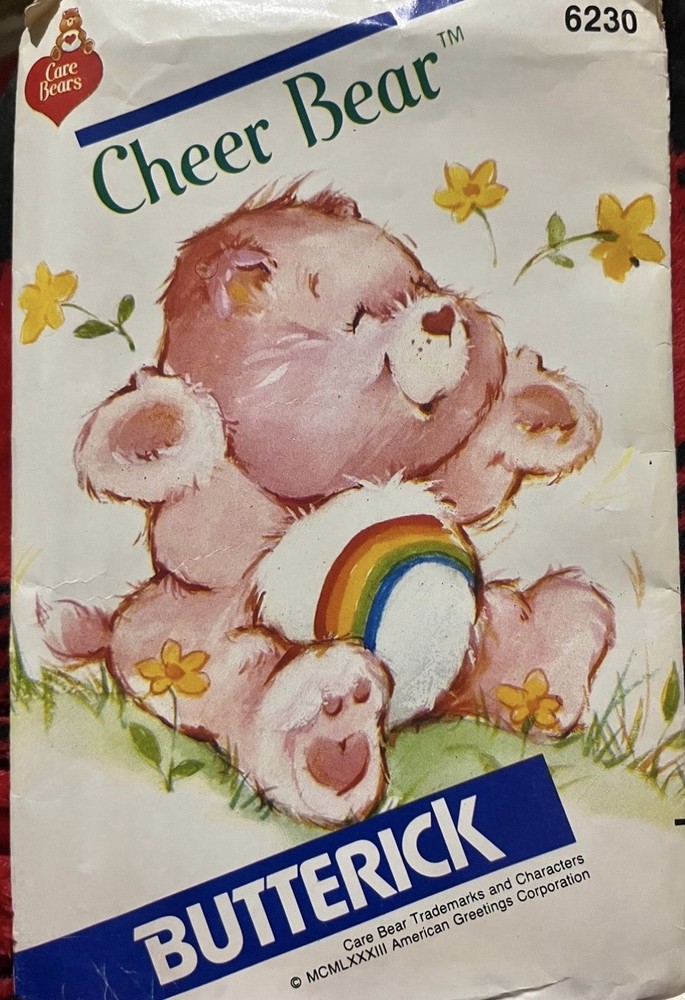 Vintage Butterick Cheer Bear Pattern Used