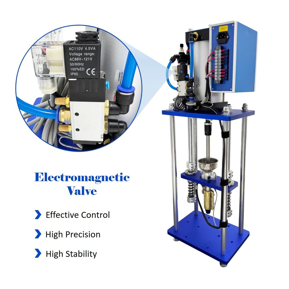 110V Lab Desktop Vertical Pneumatic Plastic Injection Molding Machine 1KW