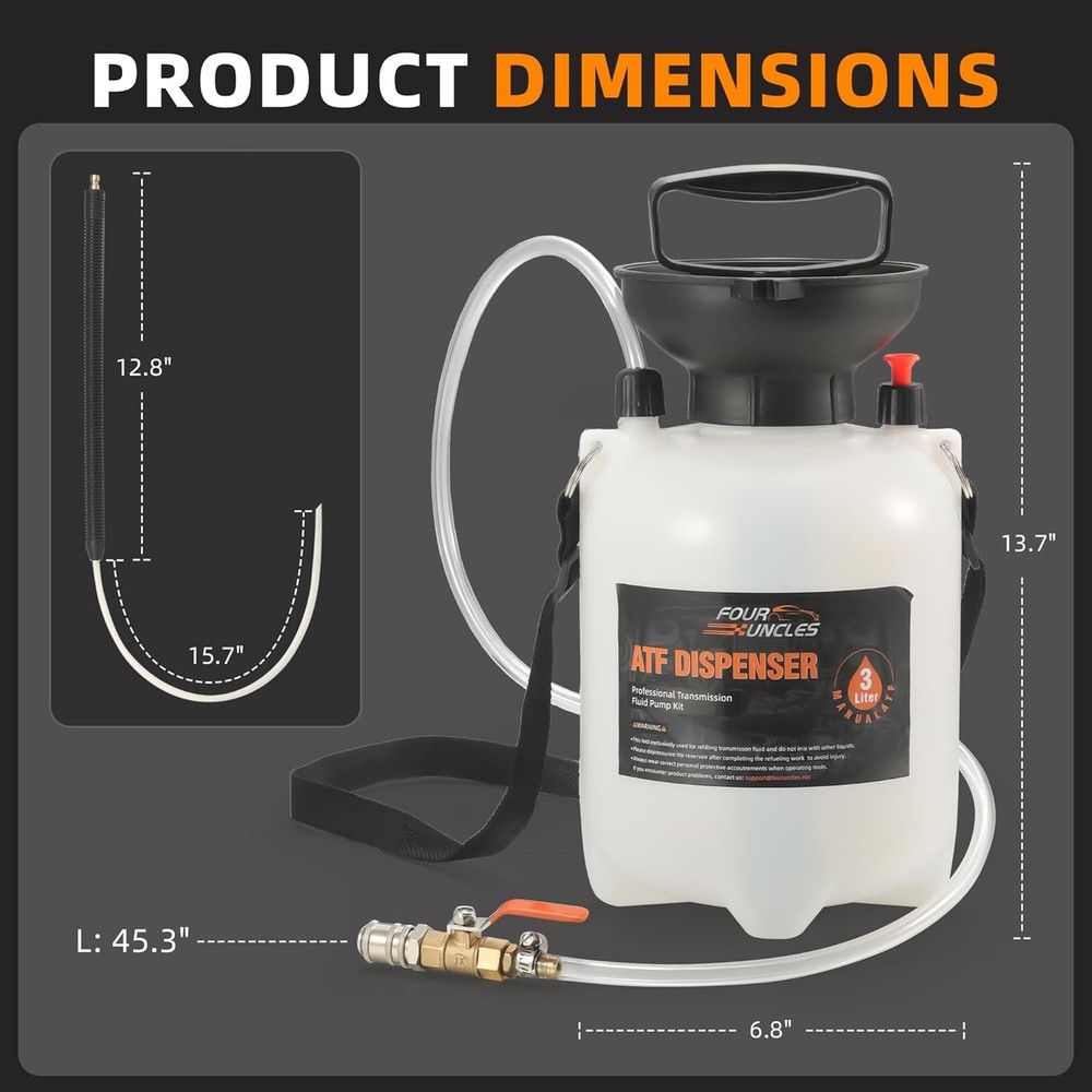 Effortless 3L Manual Fluid Transfer Pump Kit for Smooth Transmission Fluid Flow