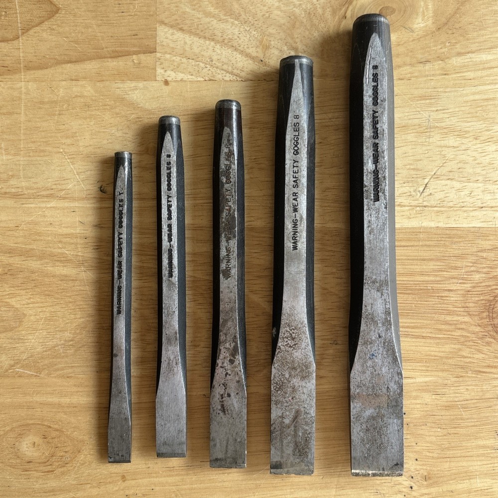 Snap On Flat Chisel Set Complete 5pc No Pouch PPC50AK USA