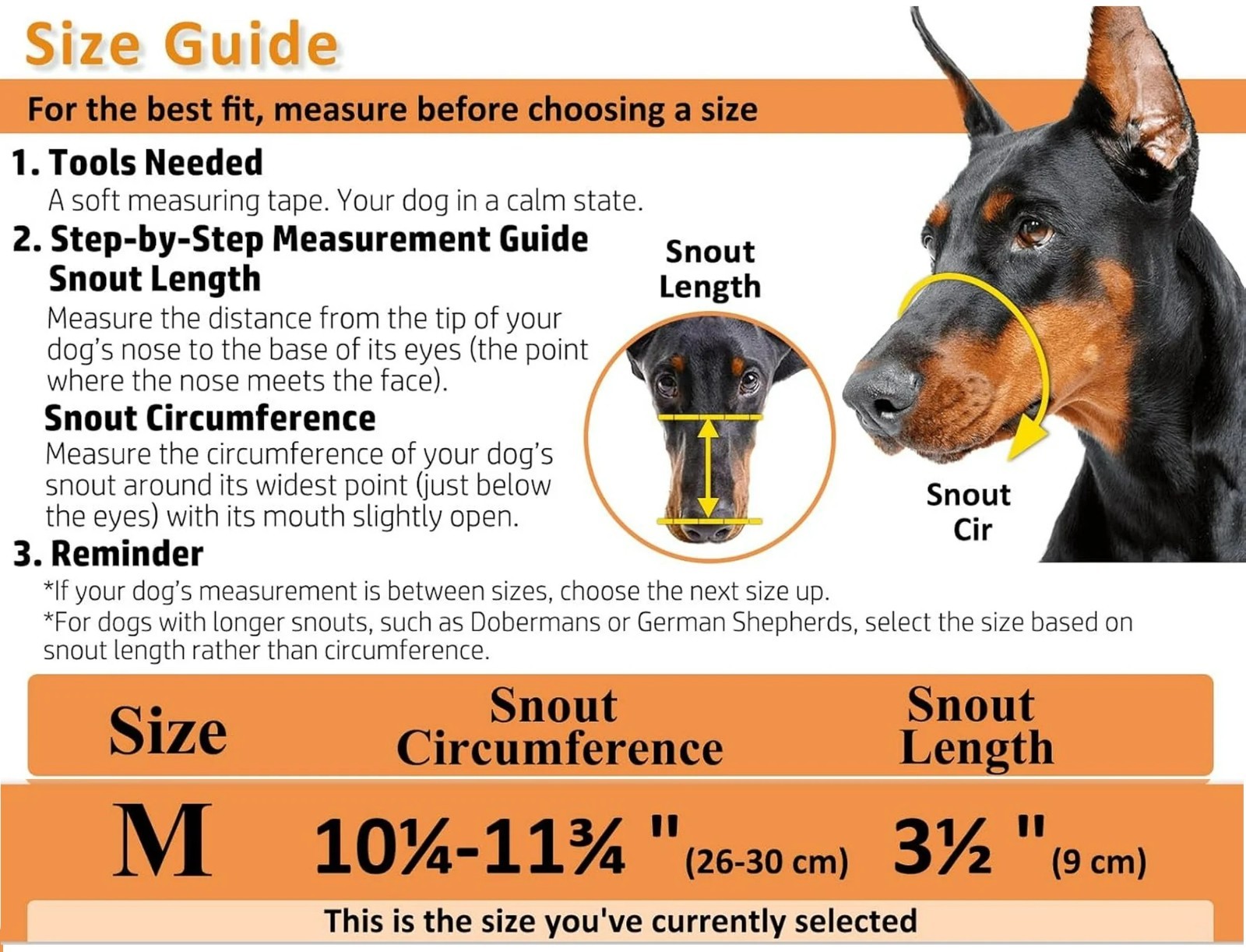 BARKLESS Dog Basket Muzzle for Biting, Humane Mouth Cover- Medium Brown