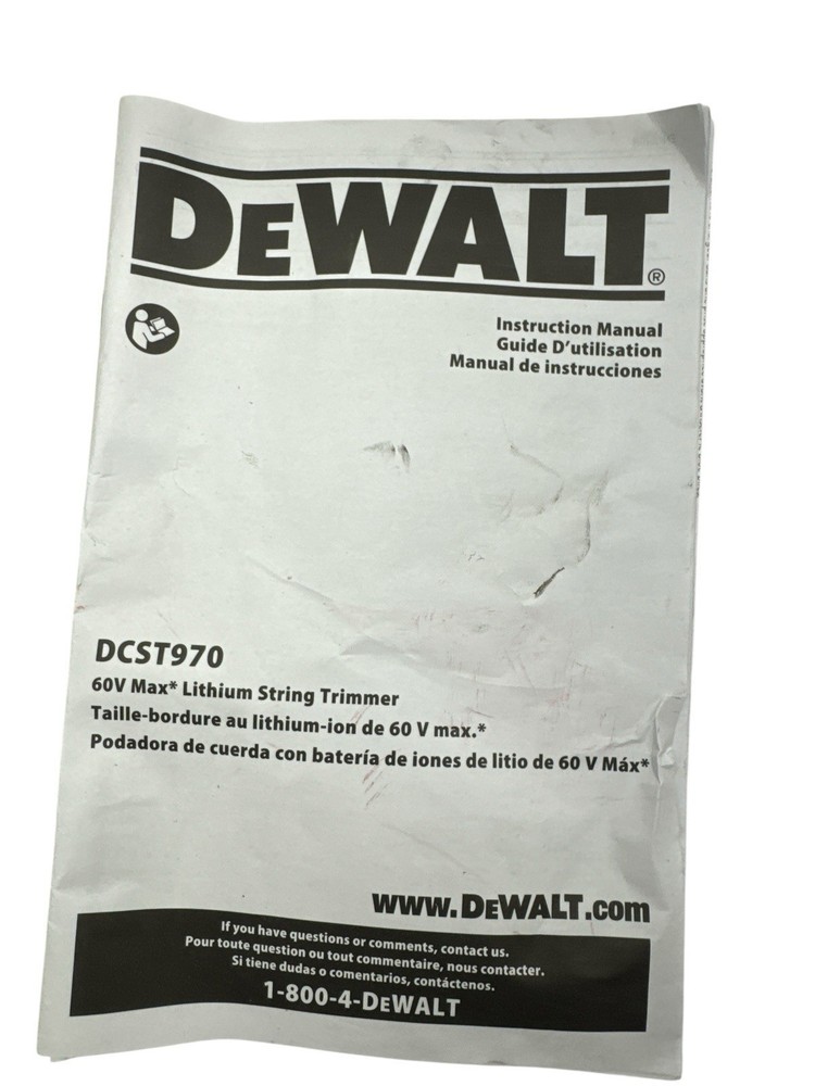 For DEWALT FLEXVOLT 60V MAX* 15 Inch String Trimmer Tool Only DCST970B (OB)
