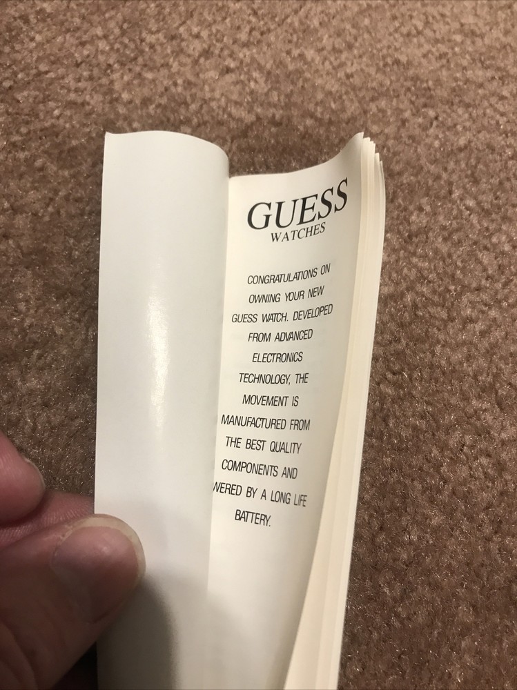 Empty Guess Container/ instruction booklet guess by Georges Marciano
