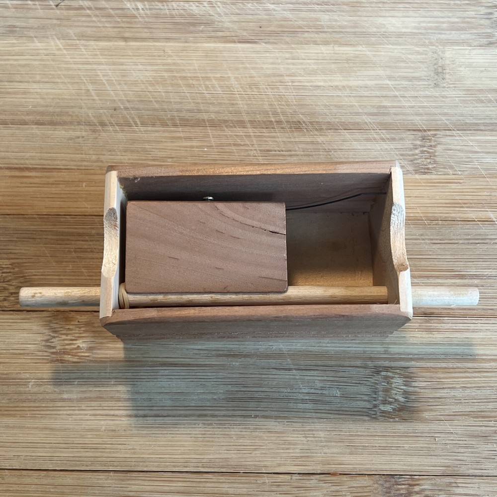 Vintage Hand Made Dick Burt Push button Turkey Call - Wooden