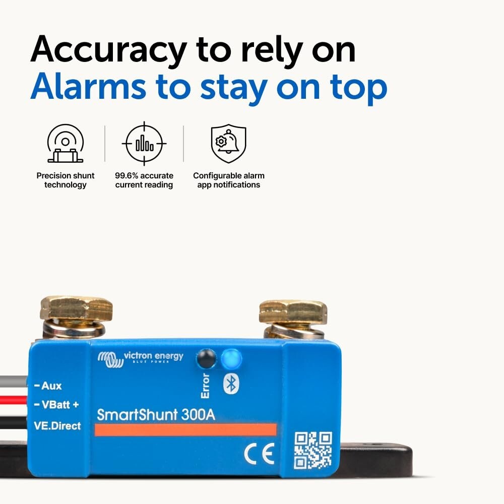 New Victron SmartShunt 300A/50mV IP65 – Bluetooth Battery Monitor