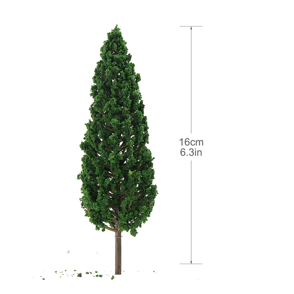 10pcs Model Pine Trees 1:25 Green For O G Scale Railway Layout 16cm S16060