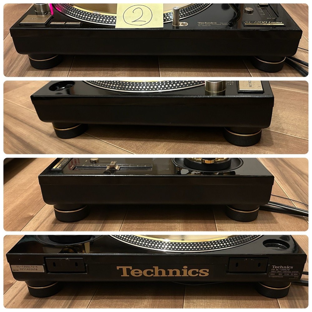 Technics SL-1200LTD Pair DJ Turntable Gold Maintained Tested & Working