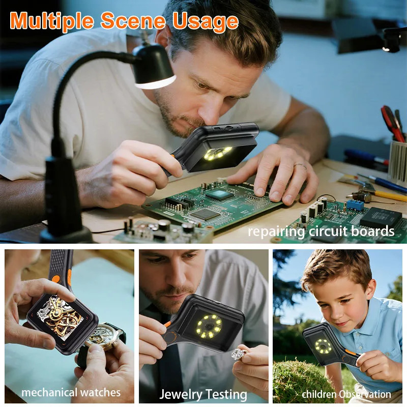 Handheld USB Digital Microscope 3.0 inch Big Screen Autofocus Digital Magnifying