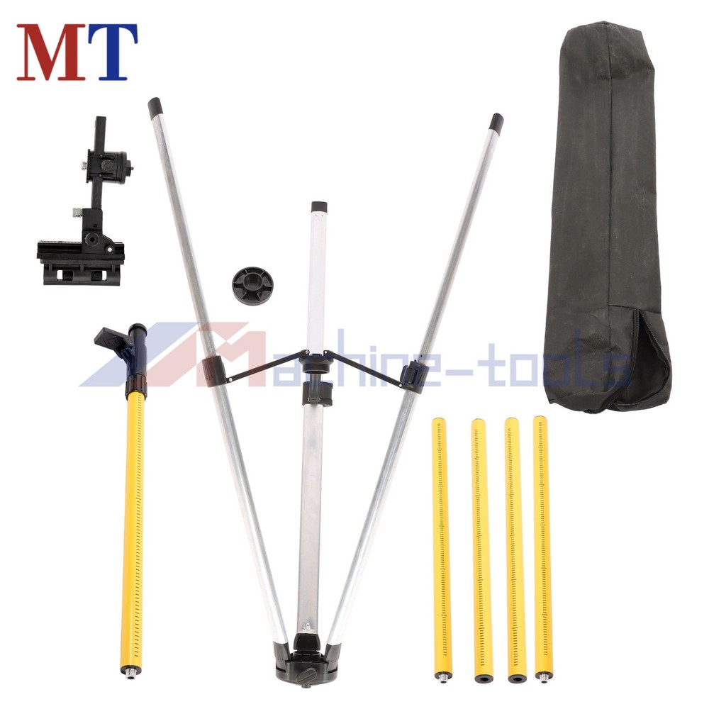 Laser Level Pole With Tripod 3.7M Laser Pole 12 Ft Adjustable Telescoping
