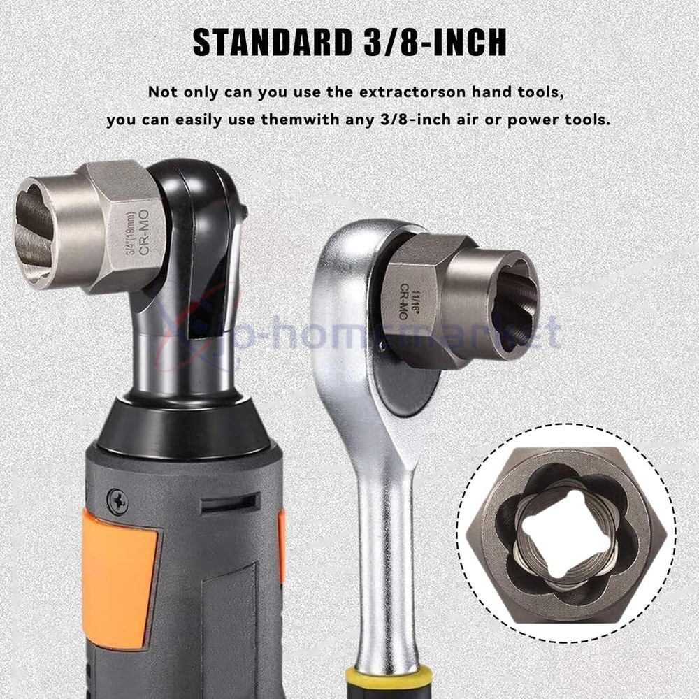 14 Pcs Nut & Bolt Extractor Kit, of Bolt Removal Tool Set, Extractor Socket Tool