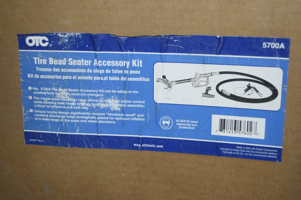 New! OTC Tire Bead Seater Accessory Kit #5700A