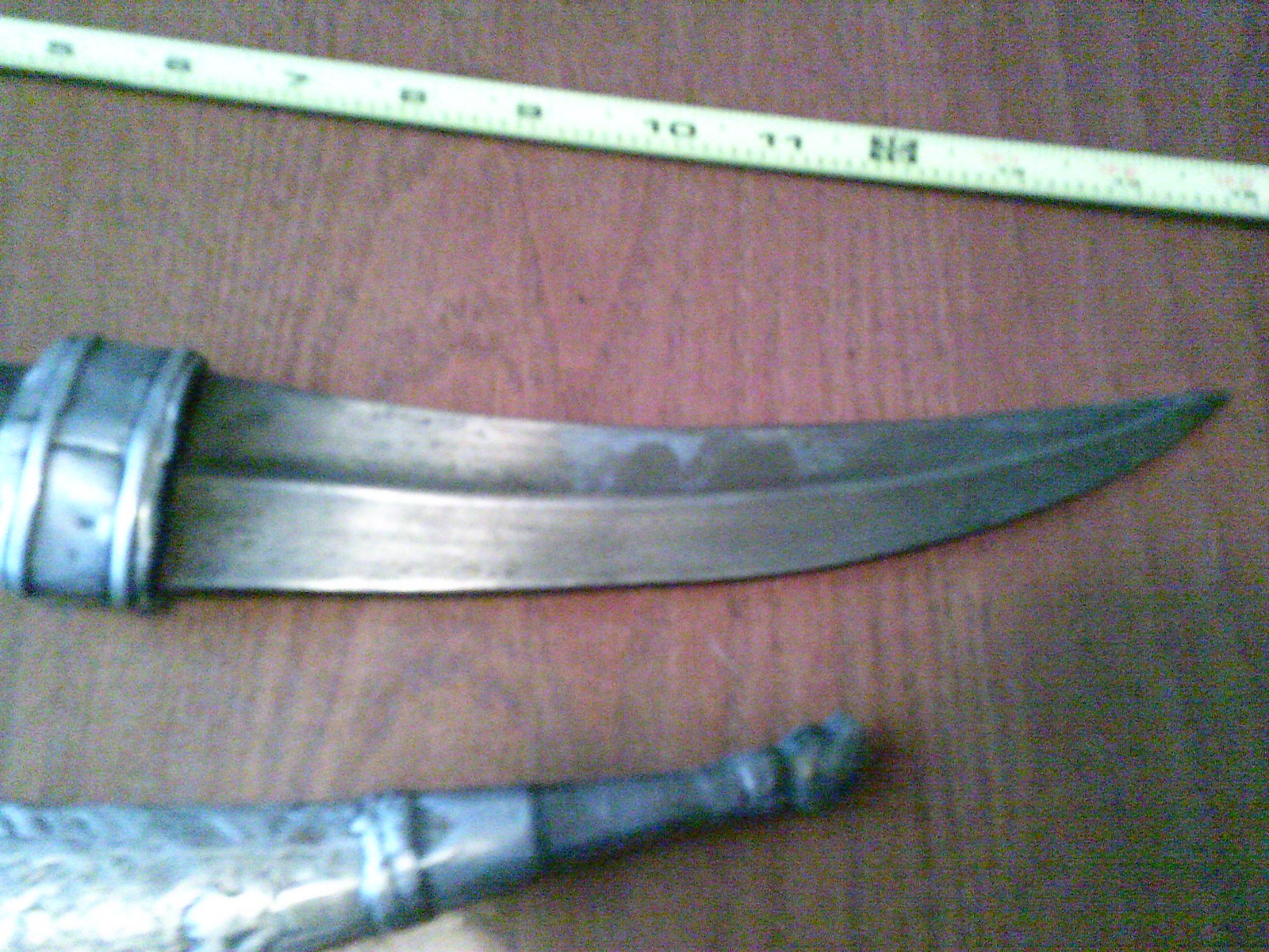 RARE-KURDISH dagger w- 6oz high silver scabbard possible wootz blade