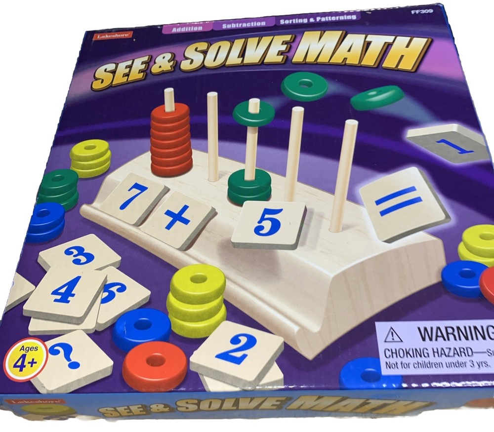 Math Learning Game See and Solve Math By Lakeshore Wooden Educational