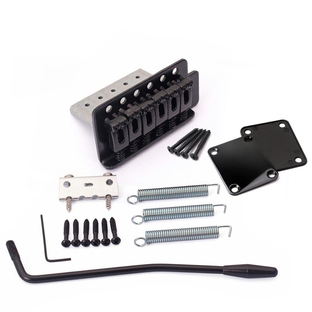 Black Tremolo Bridge 6 String Single Locking System for Squier Stratocaster ST