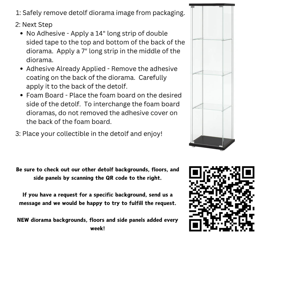 IKEA Detolf 15x15 Diorama Backdrop - MOONLIT WINDOW