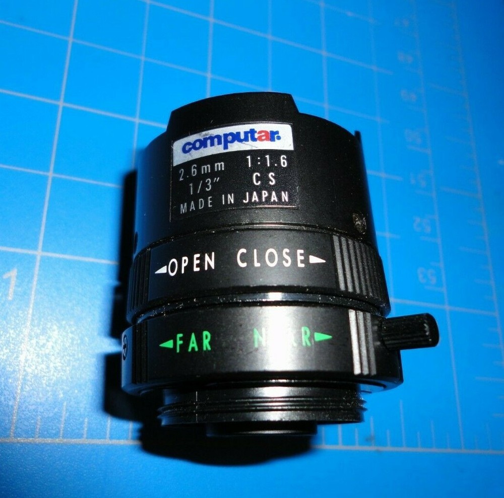 Computar 2.6mm 1:1.6 1/3" CS CCTV Camera Lens  Mult. Avail.      D24