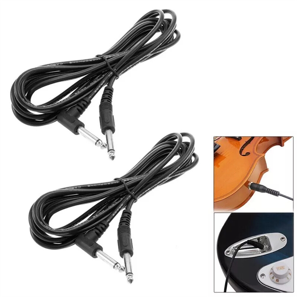 10FT Electric Patch Cord Guitar Amplifier Amp Cable Right Angle 90 Degree