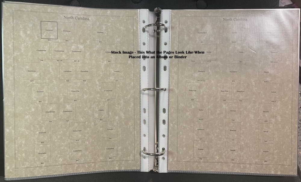 Territories Precancel Town & Type- 2 Sheets per Sheet Protector (2 Pages)