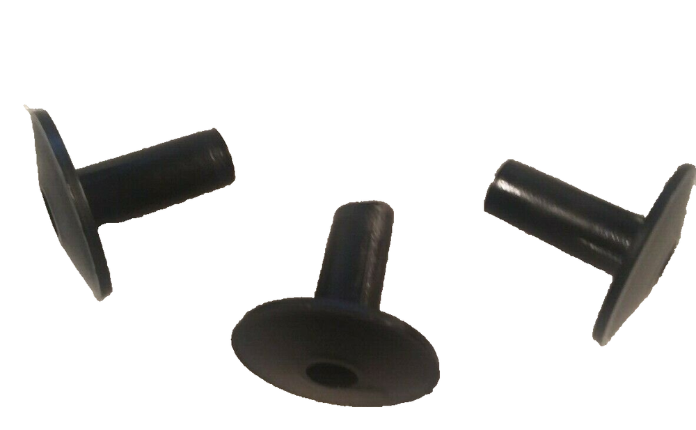 Coaxial Cable Single Feed-Thru Cable Bushings - Grommet (Black, 3 Pack)