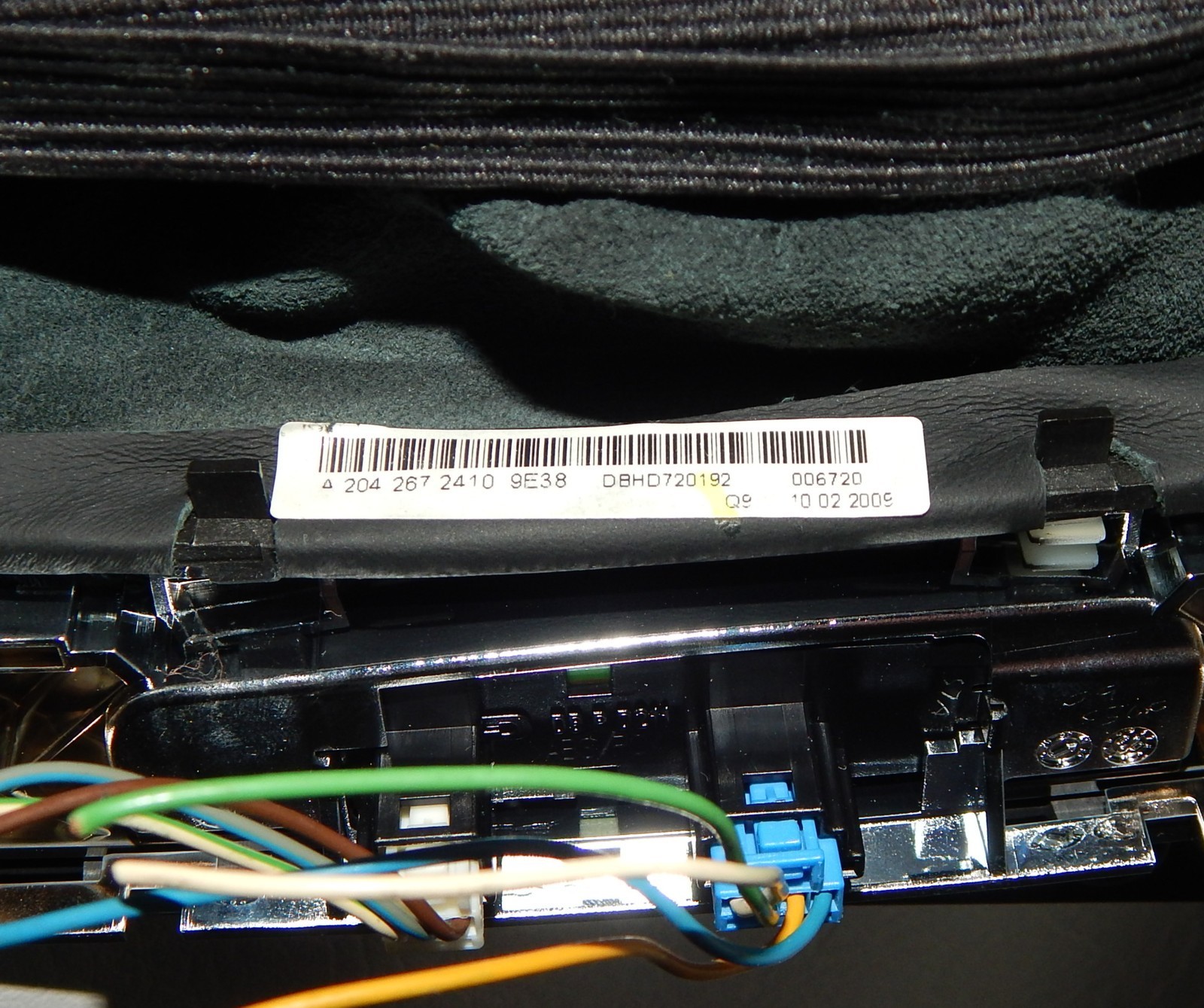 OEM 2008-2011 MERCEDES C300 Automatic Shift Knob Boot Bezel Wood Trim Shifter