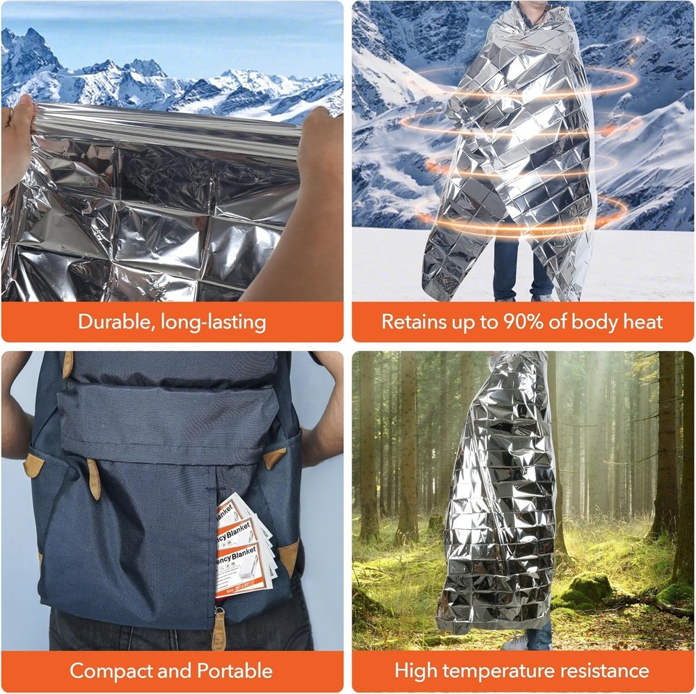 Mylar Blanket 6PK, Space Emergency Thermal