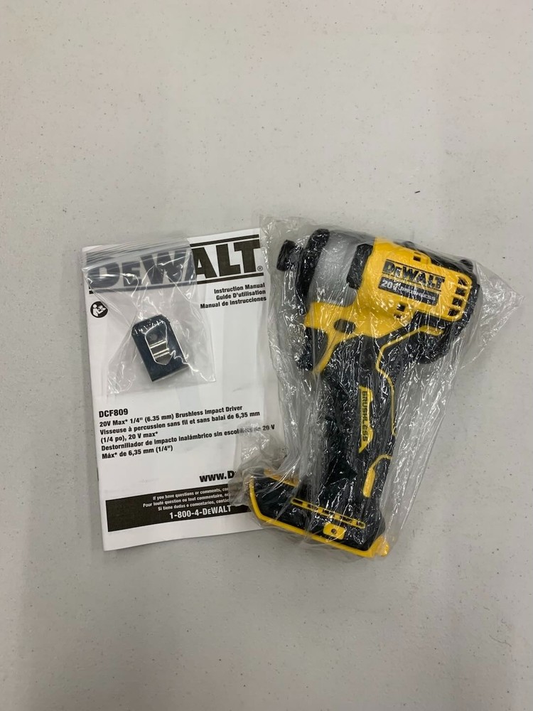 DEWALT ATOMIC 20V Impact Driver 1/4" Cordless Compact Tool Only DCF809B