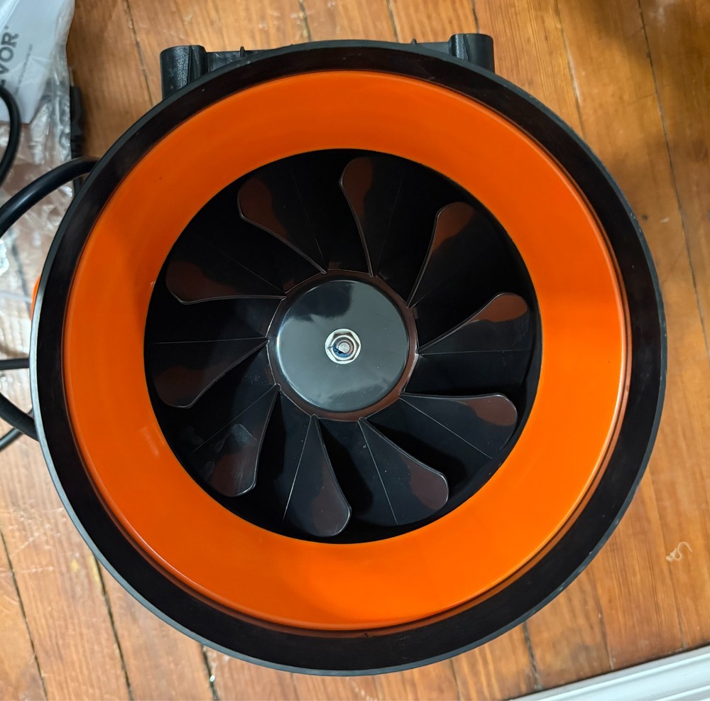 Inline Duct Fan 8" 750CFM with Variable Speed Controller Quiet AC-motor Vent Fan