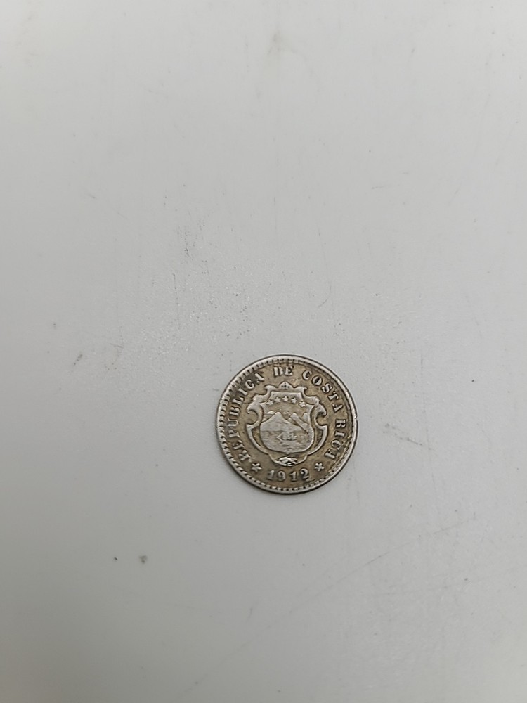 Costa Rica 5 Centimos 1912 BU Silver Coin