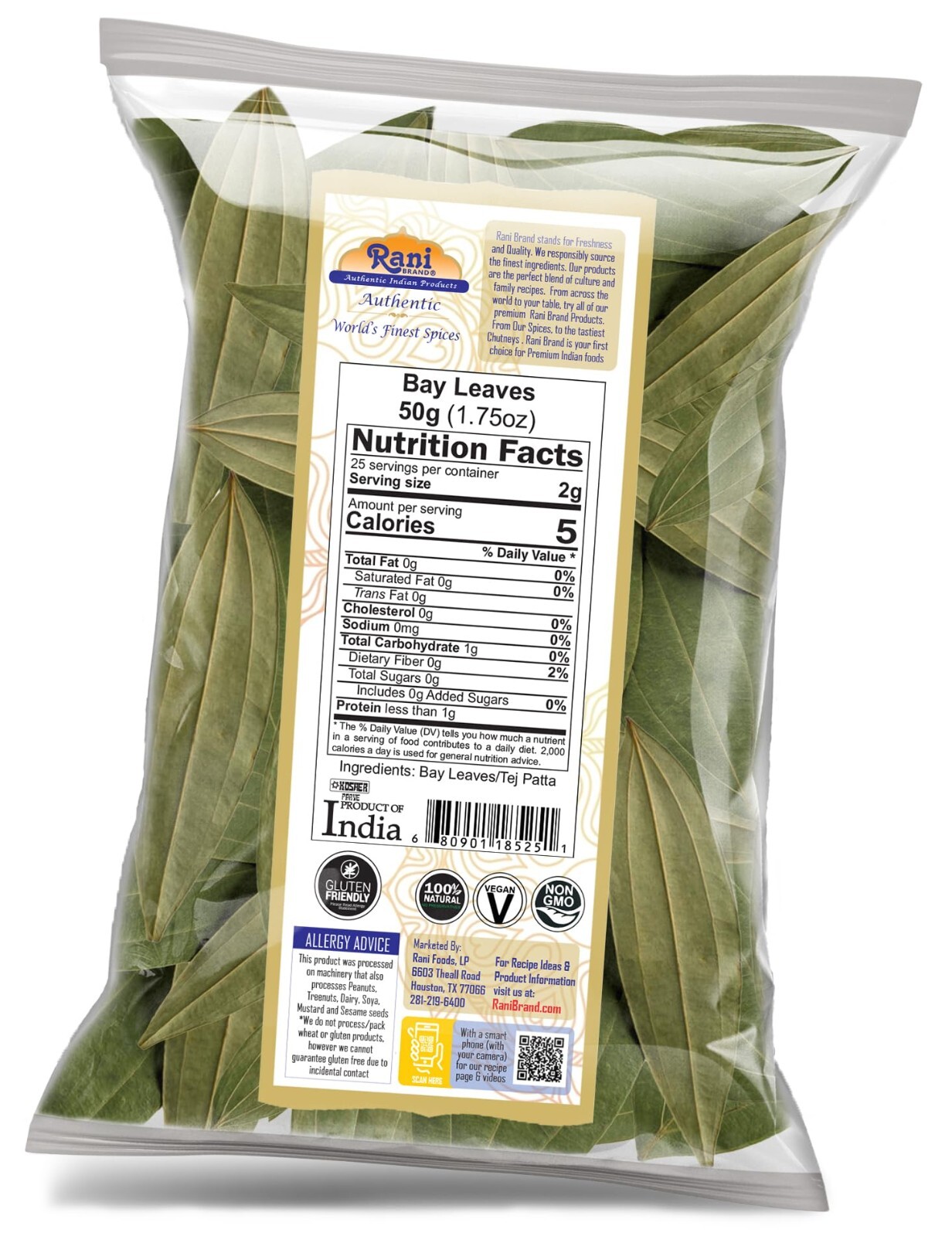 Rani Bay Leaf (Leaves) Whole Spice Hand Selected Extra Large 1.75oz (50g)