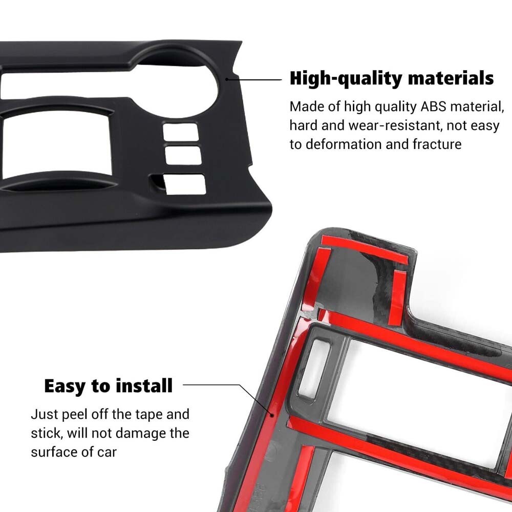 Center Console Gear Shift Box Panel Cover Trim Bezel for 4Runner 10+ Matte Black
