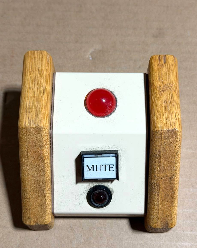 Custom Wooden Red Mute Button