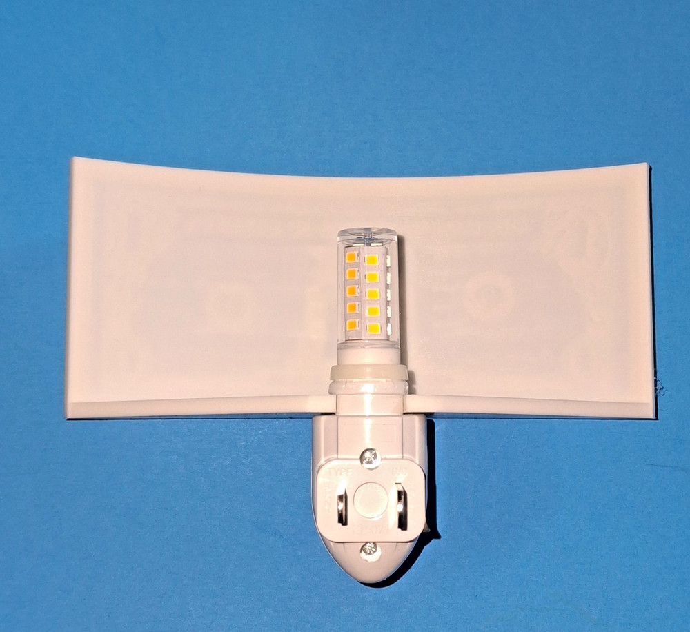 NIGHT LIGHT 3D PRINTED REBBE DOLLAR BILL LED SWITCH DOLLAR SIZE