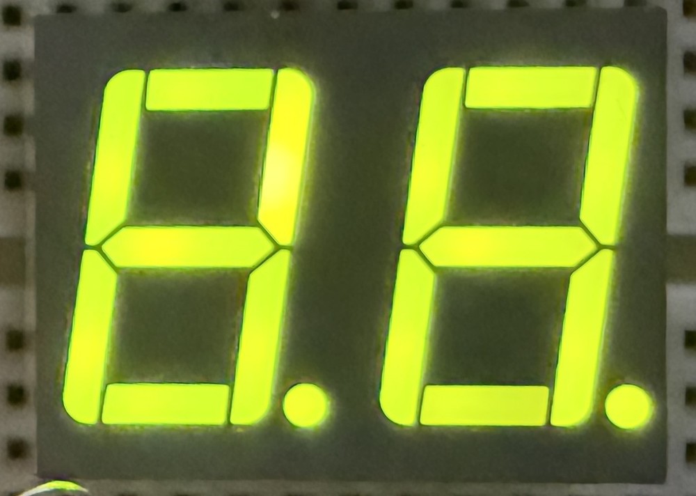 5x Yellow Green Dual 7 Segment LED Display Common Anode 18pins