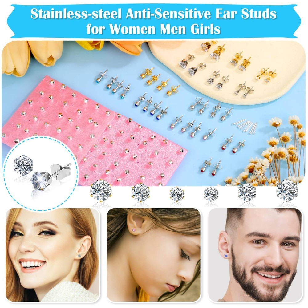 Ear Piercing Gun with Piercing Tools Kit, Professional Ear Nose Piercing Gun ...