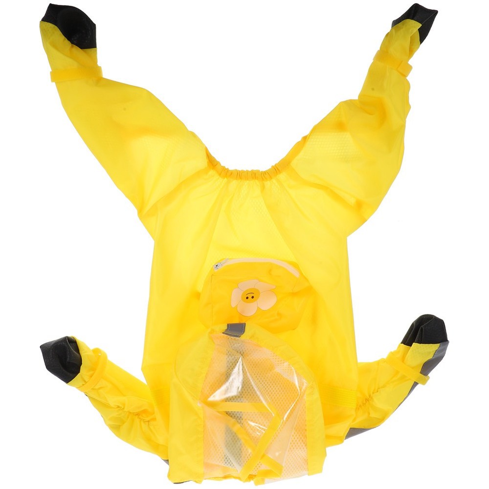 Rain Jacket for Dogs Waterproof Yellow Raincoat Small with Mini Backpack