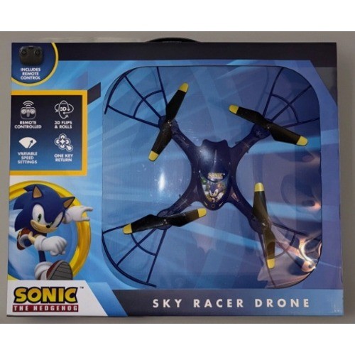 Sonic The Hedgehog Sky Racer Drone Remote Controlled 3D Flips One Key Return